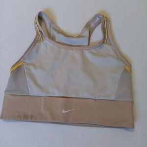 Nike Sz M Sports Bra with Yellow Accents (Cracking On Nike Swish..see Photos)